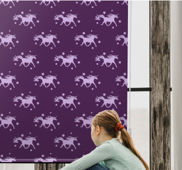 Magisch eenhoornpatroon rolgordijn dieren - TenStickers