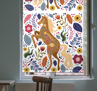 Majestueus paardensilhouet rolgordijn dieren - TenStickers
