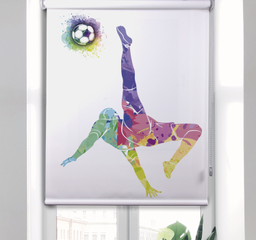 Meer sport rolgordijnen Aquarel voetballer - TenStickers