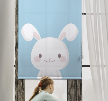 Noorse rolgordijnën Wit konijn - TenStickers