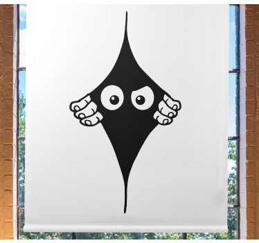 Originele rolgordijnën Grappige monocolor glurende ogen - TenStickers