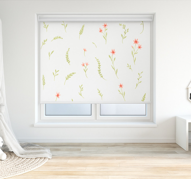 Pastel weidebloemen kinderkamer rolgordijn - TenStickers