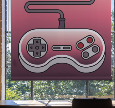 Rode controller nerd rolgordijn - TenStickers
