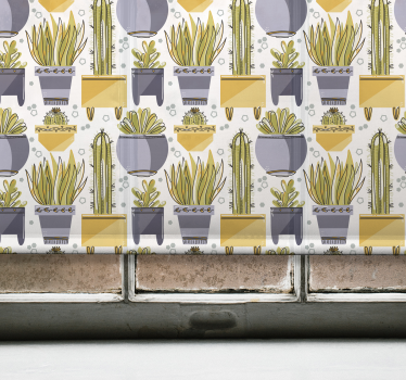 Potplantenpatronen Cactus jaloezie - TenStickers