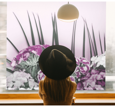 Prachtig bloemstuk rolgordijn bloemen en planten - TenStickers