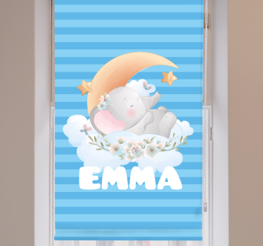 Schattige dieren olifant met naam - TenStickers