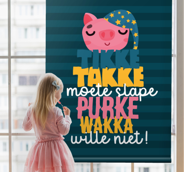 Rolgordijn babykamer slaapliedje Purk - TenStickers