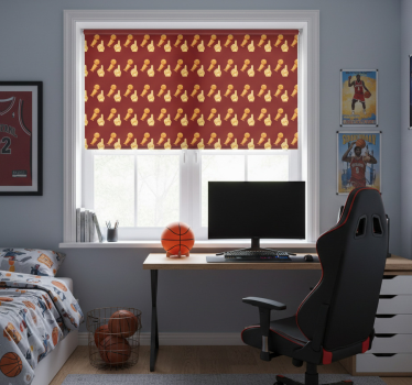 Rolgordijn tienerkamer basketbal sportspel patroon - TenStickers
