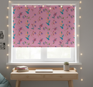 Rolgordijn tienerkamer eclectische tuinprint - TenStickers