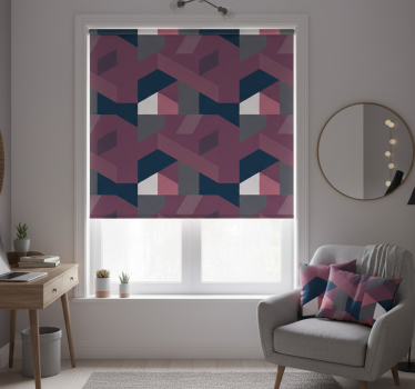 Rolgordijn tienerkamer geometrische vormen eclectisch - TenStickers