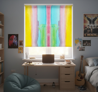 Rolgordijn tienerkamer met multicolor achtergrond - TenStickers