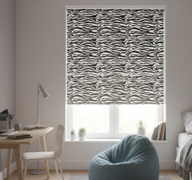 Rolgordijn tienerkamer met zebrapatroon - TenStickers