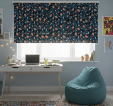 Rolgordijn tienerkamer papaya en planten - TenStickers