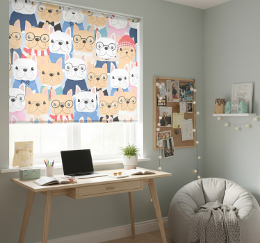 Rolgordijn tienerkamer schattige puppy's - TenStickers