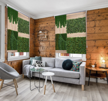 Verticale tuin met hout rolgordijn - TenStickers