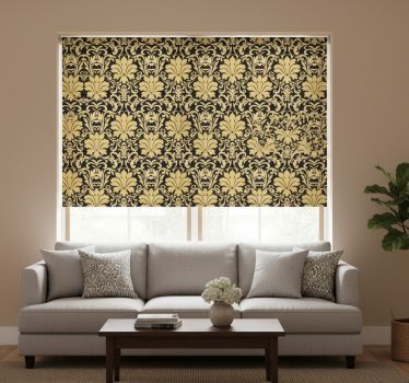 Rolgordijn vintage elegante damasco decoratie - TenStickers