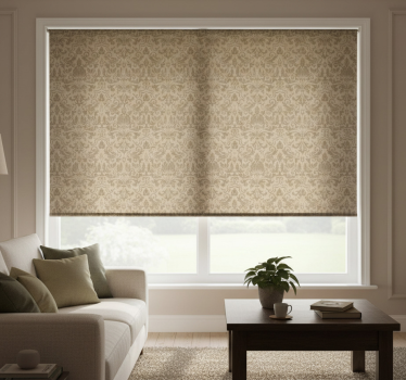 Rolgordijn vintage met elegante bloemdetails - TenStickers