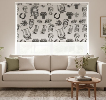 Rolgordijn vintage romeinse iconografie - TenStickers