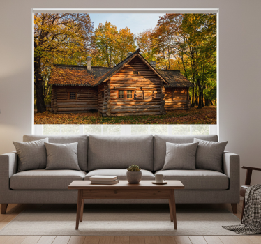 Rolgordijn woonkamer courtyard thuis - TenStickers
