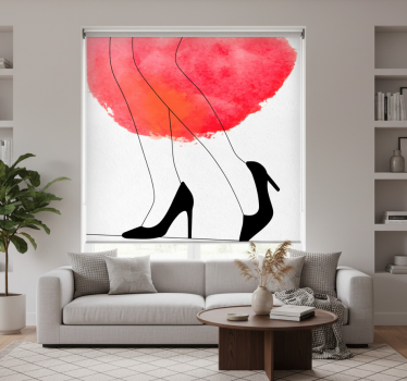 Rolgordijn woonkamer geschilderde aquareldress - TenStickers