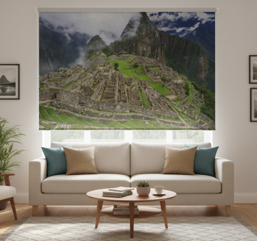Rolgordijn woonkamer machu picchu stijl - TenStickers