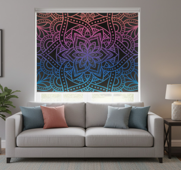Rolgordijn woonkamer mandala intriciteit - TenStickers