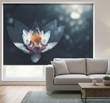 Rolgordijn woonkamer meditatieve achtergrond ontspanning - TenStickers