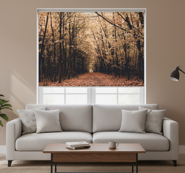 Rolgordijn woonkamer "natuur" prachtig bos in de herfst - TenStickers