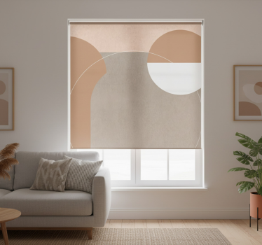 Rolgordijn woonkamer onregelmatige geometrische stijl - TenStickers