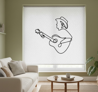 Rolgordijn woonkamer schattig minimalistisch ontwerp - TenStickers