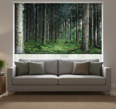 Rolgordijn woonkamer vochtig tropisch bos - TenStickers