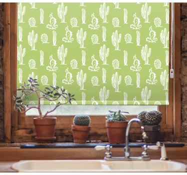Rolgordijnen badkamer Cactus naadloze achtergrond - TenStickers
