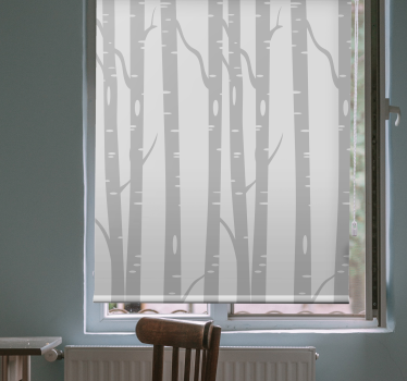 Rolgordijnen bomen print Hoge berken bos scandinavisch - TenStickers