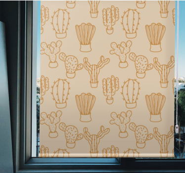 Kinderkamer rolgordijn cactus vervaagd cactuspatroon - TenStickers
