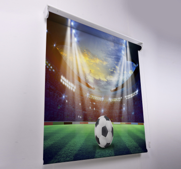 Voetbal kinderkamer rolgordijn Voetbalstadion - TenStickers