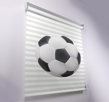 Kinderkamer rolgordijn voetbal Zwart/witte bal - TenStickers