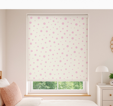 Roze elegante stippen rolgordijn tienerkamer - TenStickers