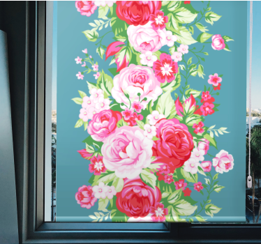 Rozen en bloesems rolgordijn bloemen - TenStickers