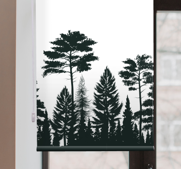 Silhouet bos scène rolgordijn bomen - TenStickers