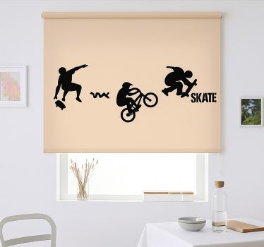Skate bmx sport rolgordijn tienerkamer - TenStickers