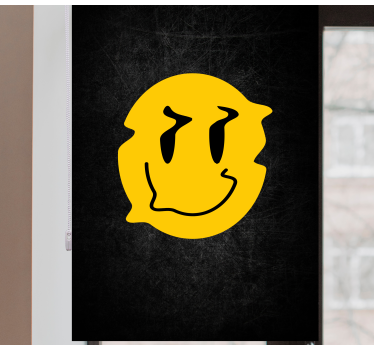 Smiley gezicht ontwerp nerd rolgordijn - TenStickers
