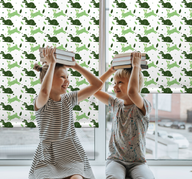 Speels dinosauruspatroon rolgordijn meer dieren - TenStickers
