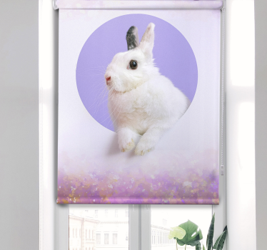 Konijn portret rolgordijn meer dieren - TenStickers