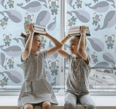 Speelse dieren rolgordijn babykamer - TenStickers