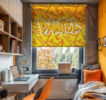 Stedelijke stijl rolgordijn tienerkamer - TenStickers