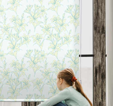 Subtiele botanische motieven rolgordijn bloemen en planten - TenStickers