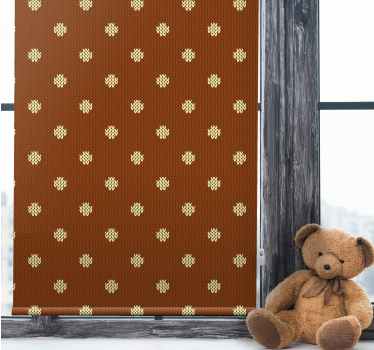 Bruin eenvoudig patroon kinderkamer rolgordijn - TenStickers