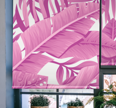 Tropisch bladmotief rolgordijn bloemen en planten - TenStickers