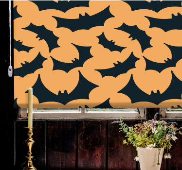 Vleermuis silhouet patroon rolgordijn dieren - TenStickers