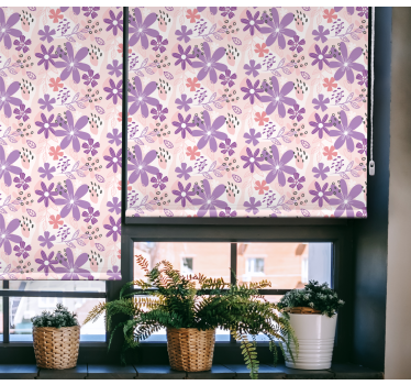 Vlinder bloemencascade rolgordijn vlinders - TenStickers